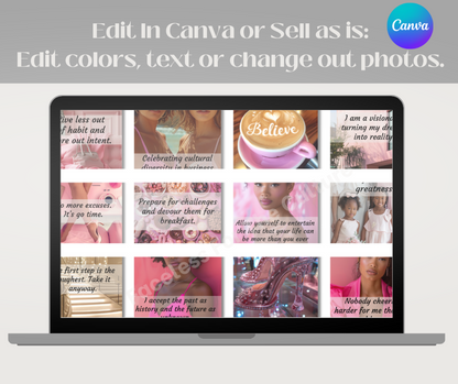 100 Pink Positive Affirmation  Instagram Stories Templates